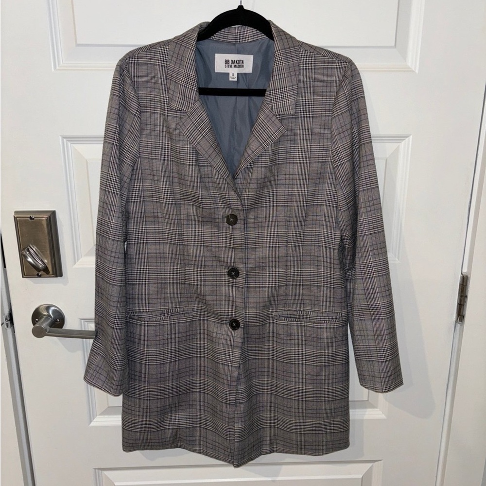 BB Dakota Plaid Blazer Women’s Small